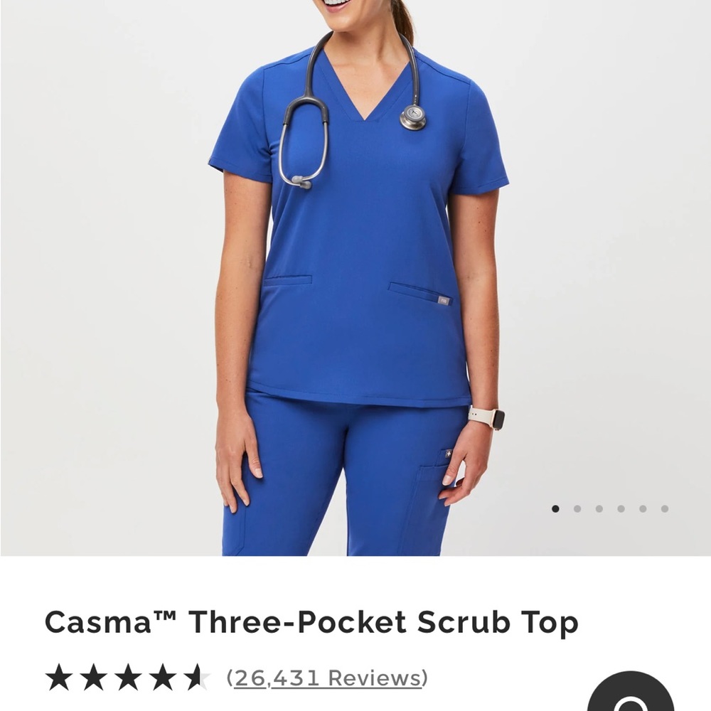 Figs 3 pocket scrub top